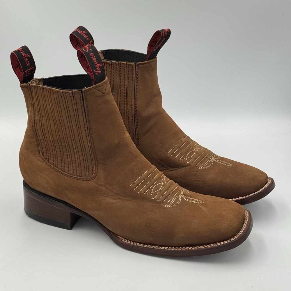 Vaquero Signature MEN'S SQUARE TOE NOBUCK TOPO LEATHER BOOT 2662630 Western